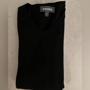 Bonobos Slim Fit V Neck Sweater Black
